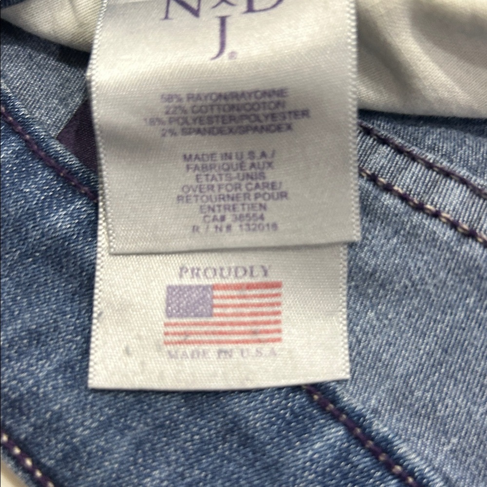 NYDJ Classic Blue Cropped Cuffed Jeans - Picture 8 of 9